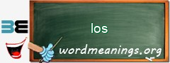 WordMeaning blackboard for los